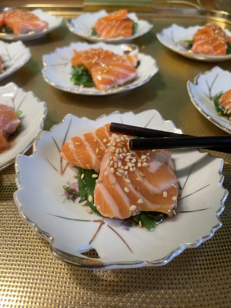 zalm met wakamé