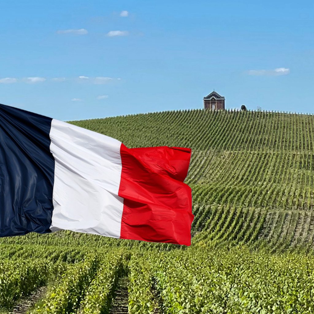 wijngaard frankrijk franse vlag